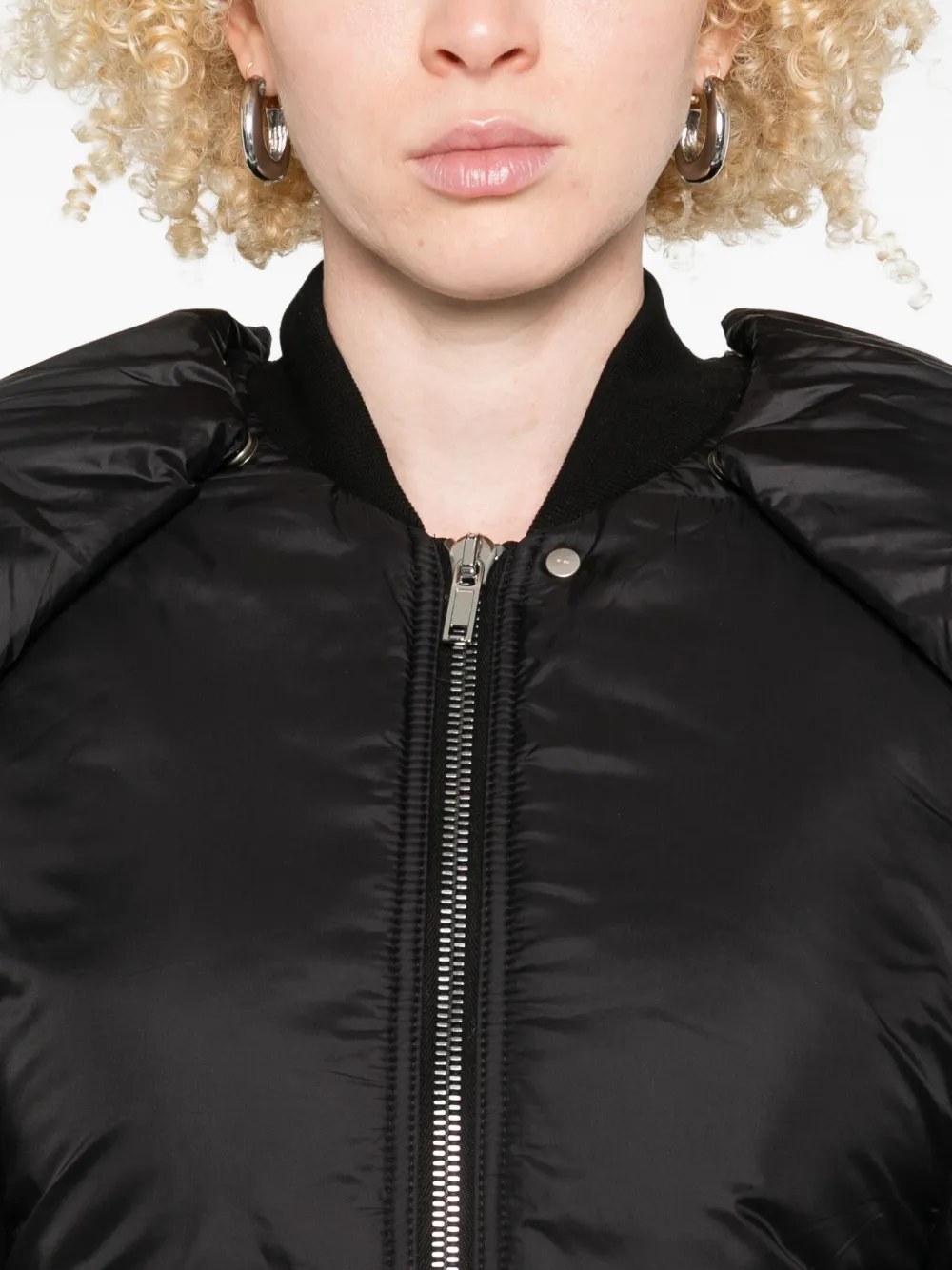 Rick Owens Drkshdw Versatile Cropped Nylon Jacket Collar In Black