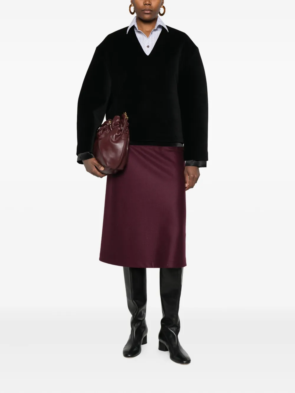 Jil Sander ribbed-waist skirt | High-Waisted Skirts | Image 2