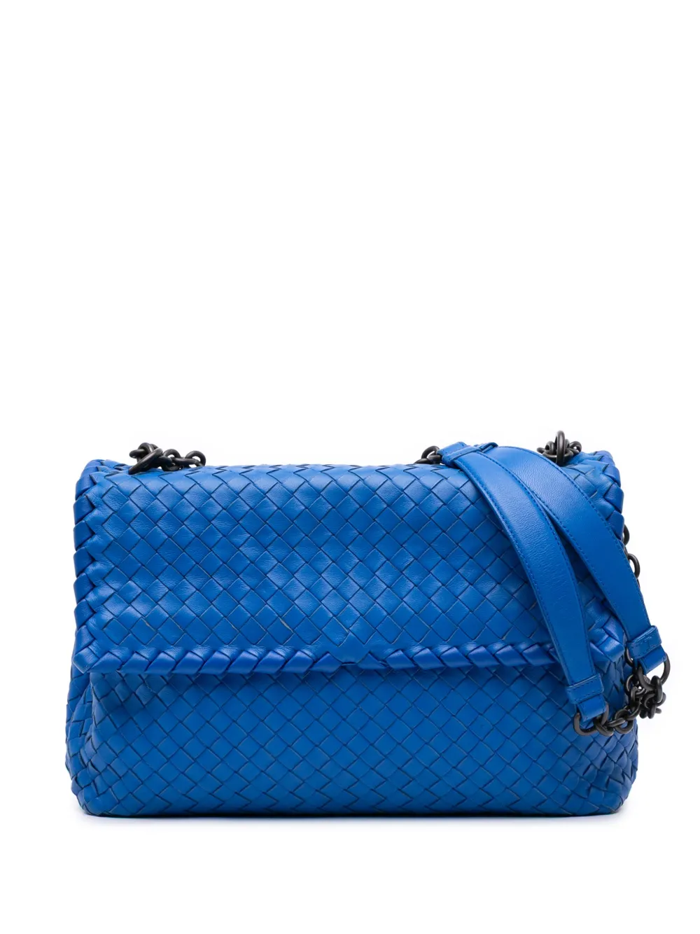 Bottega Veneta Pre-Owned 2012-2025 Medium Nappa Intrecciato Olimpia crossbody bag | Blue | Image 1