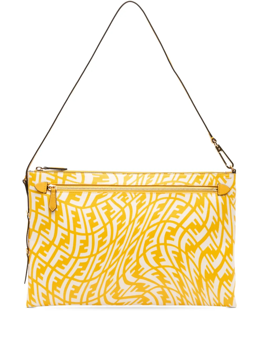 Fendi Pre-Owned 2010-2025 Sarah Coleman Zucca Coated Canvas Vertigo shoulder bag | Yellow | Image 1