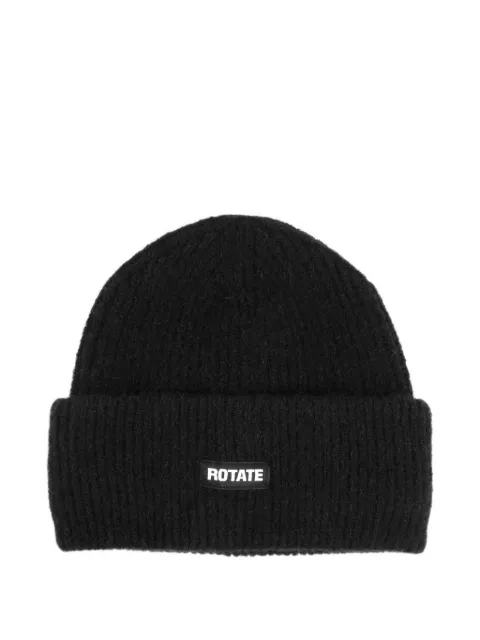 ROTATE BIRGER CHRISTENSEN logo-patch beanie hat