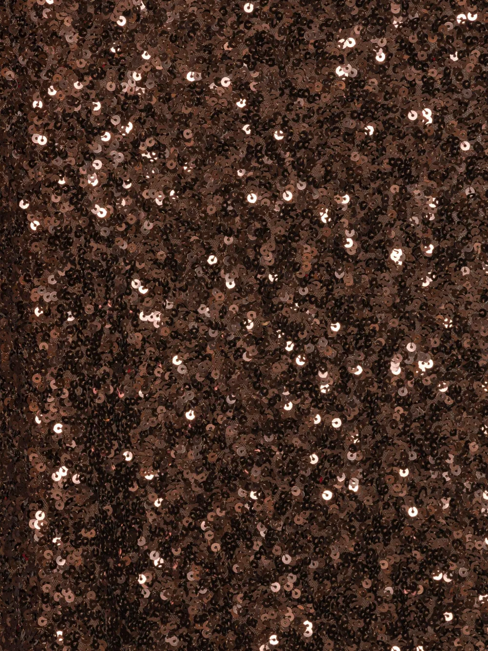 ROTATE BIRGER CHRISTENSEN Midi-jurk verfraaid met pailletten en pofmouwen Bruin