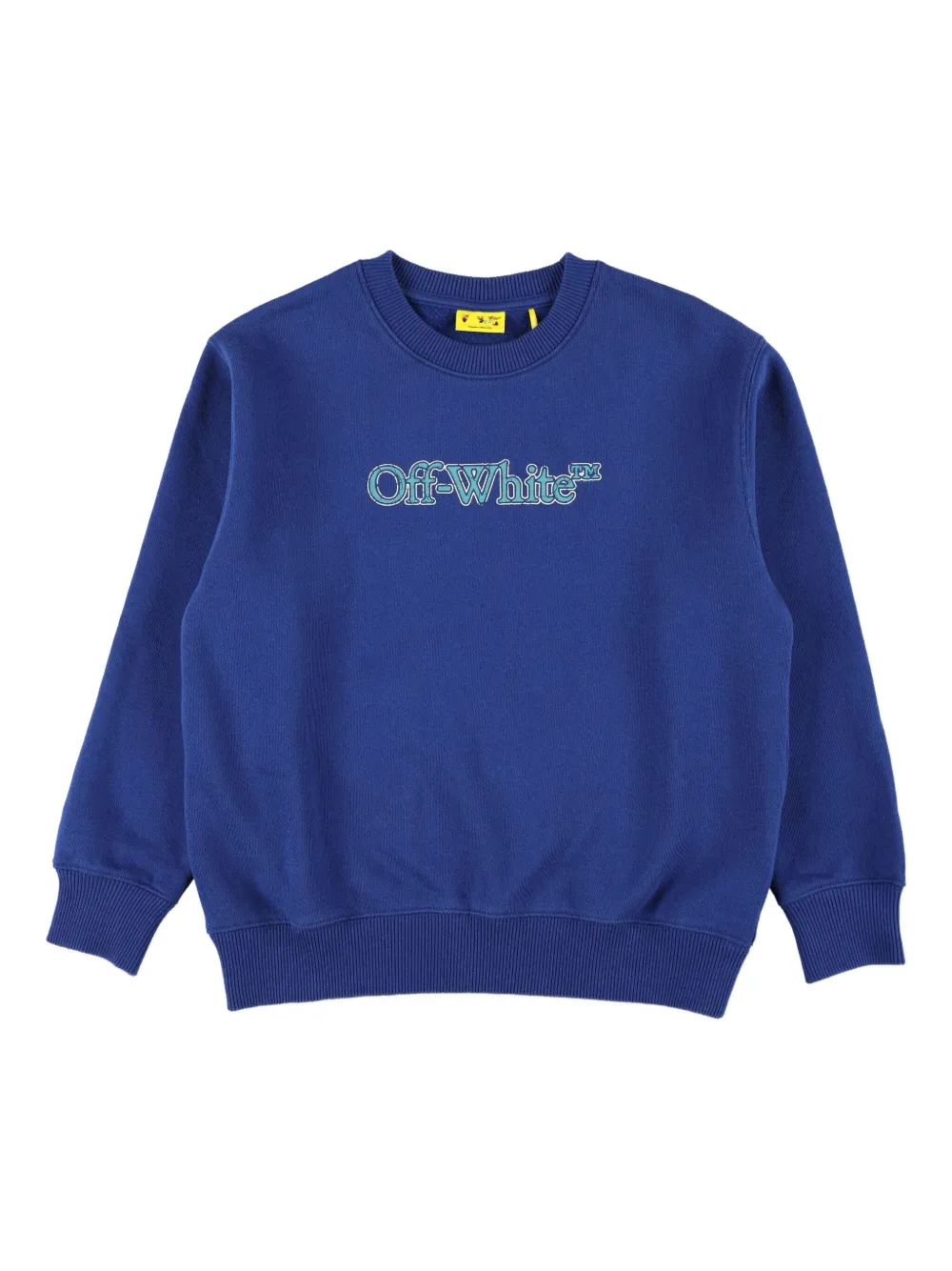 Off-white Kids' Logo-embroidered Sweatshirt In Blue