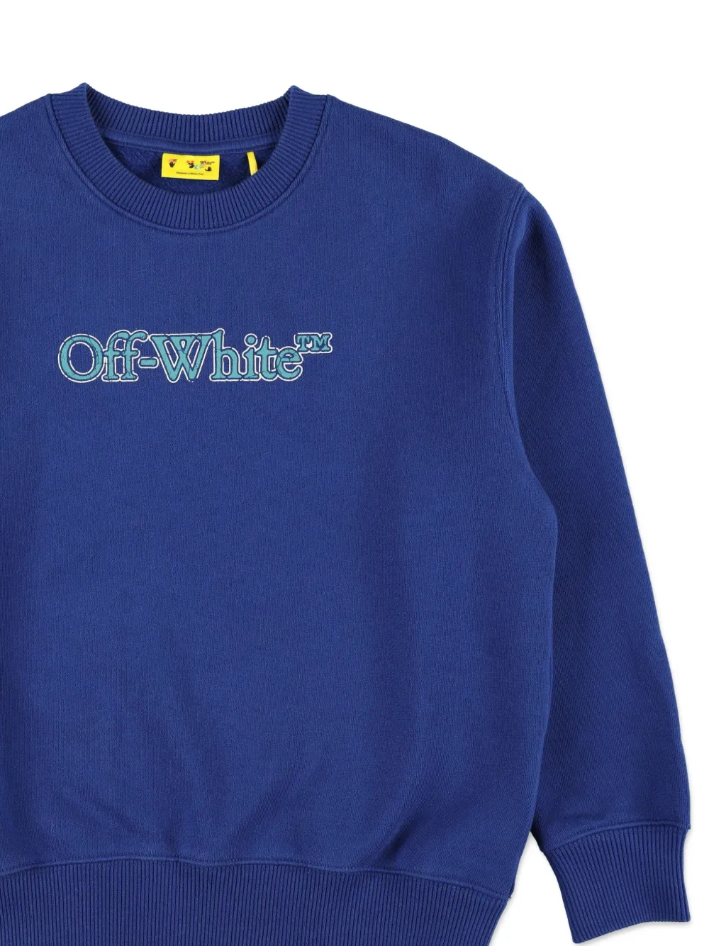 Off-White Sweater met geborduurd logo Blauw