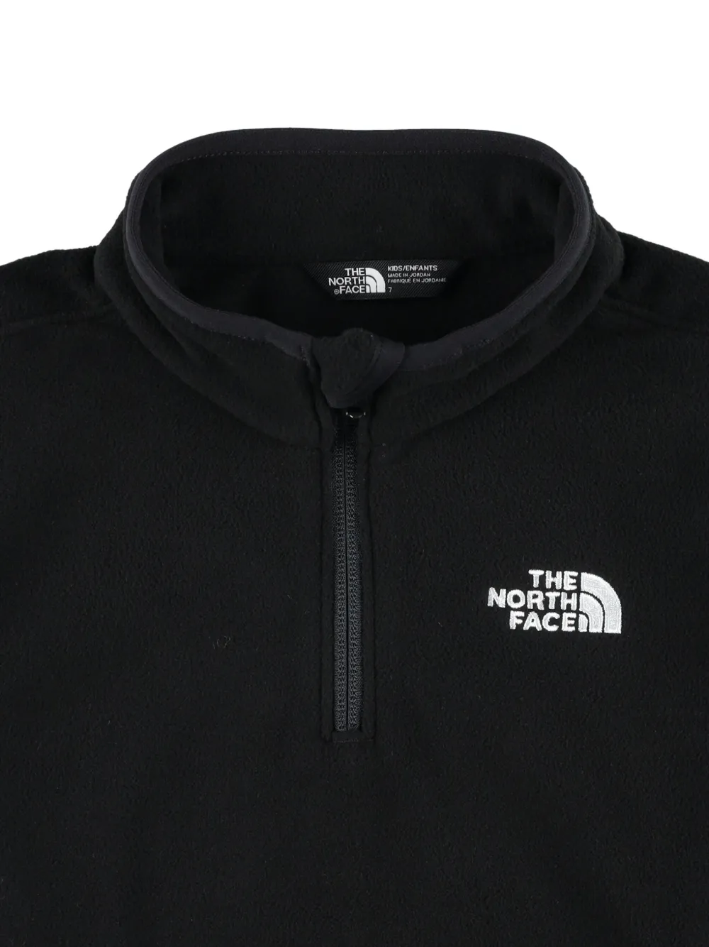 The North Face Kids Glacier fleece top met halve rits Zwart