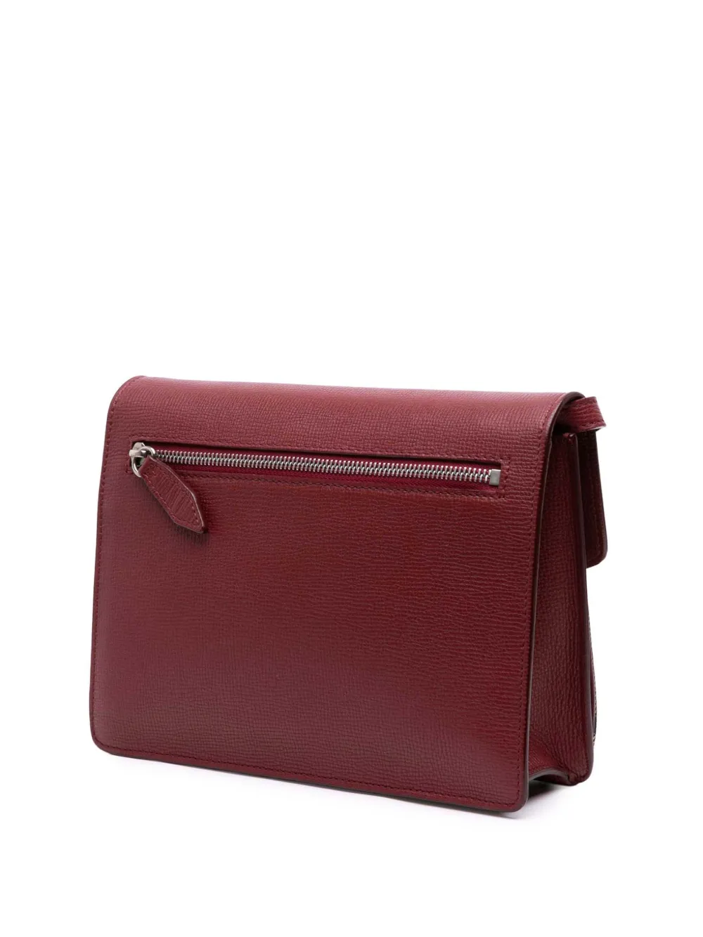 Pre-owned Burberry 2000-2025 Small Leather And House Check Canvas Derby Macken Crossbody Bag In Red