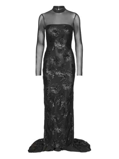 ROTATE BIRGER CHRISTENSEN sequin floral-embellishment maxi dress