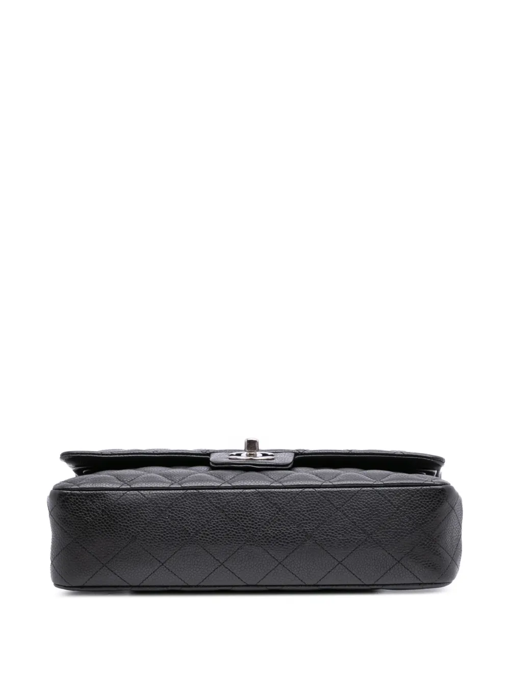 CHANEL Pre-owned 2014-2015 Medium Classic Caviar Double Flap Shoulder Bag In Black