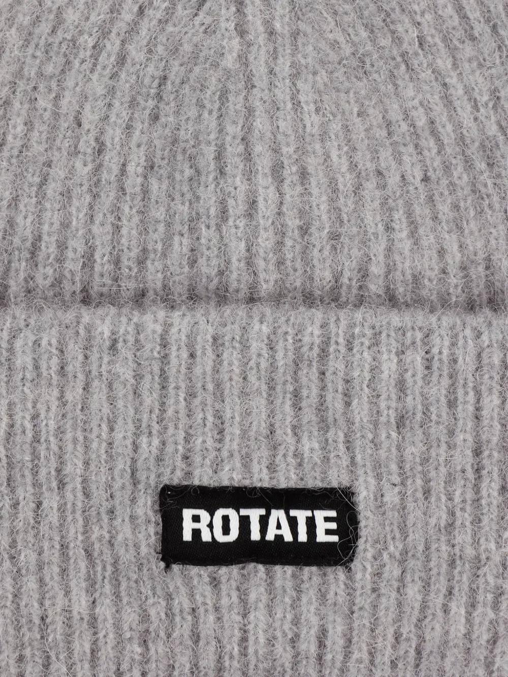 Rotate Birger Christensen Logo-patch Beanie Hat In Gray