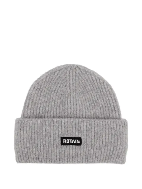 ROTATE BIRGER CHRISTENSEN logo-patch beanie hat