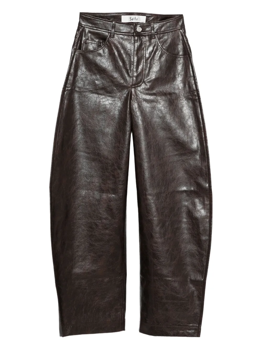 Séfr leather flared trousers | Brown | Image 1