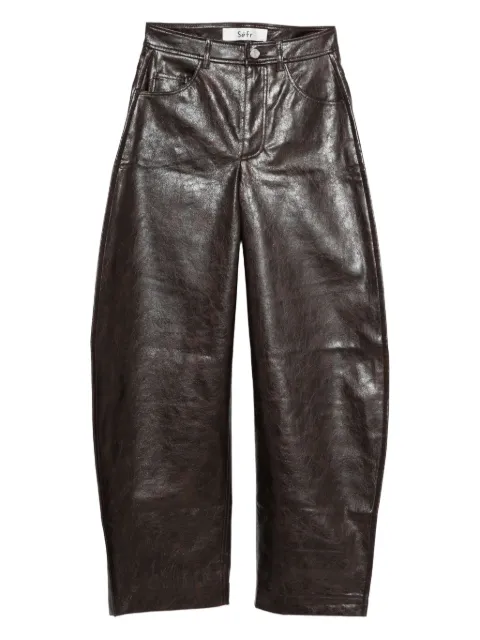 Séfr leather flared trousers