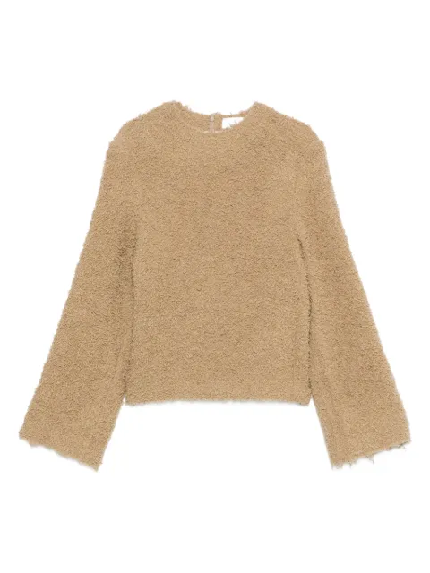 Séfr frayed-edge crew-neck sweater