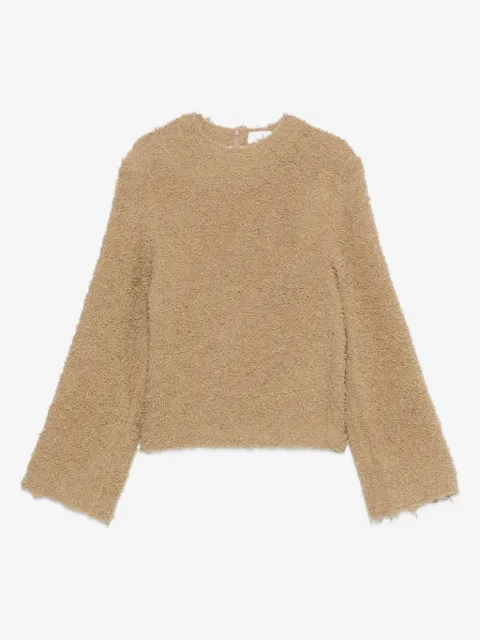 Séfr frayed-edge crew-neck sweater
