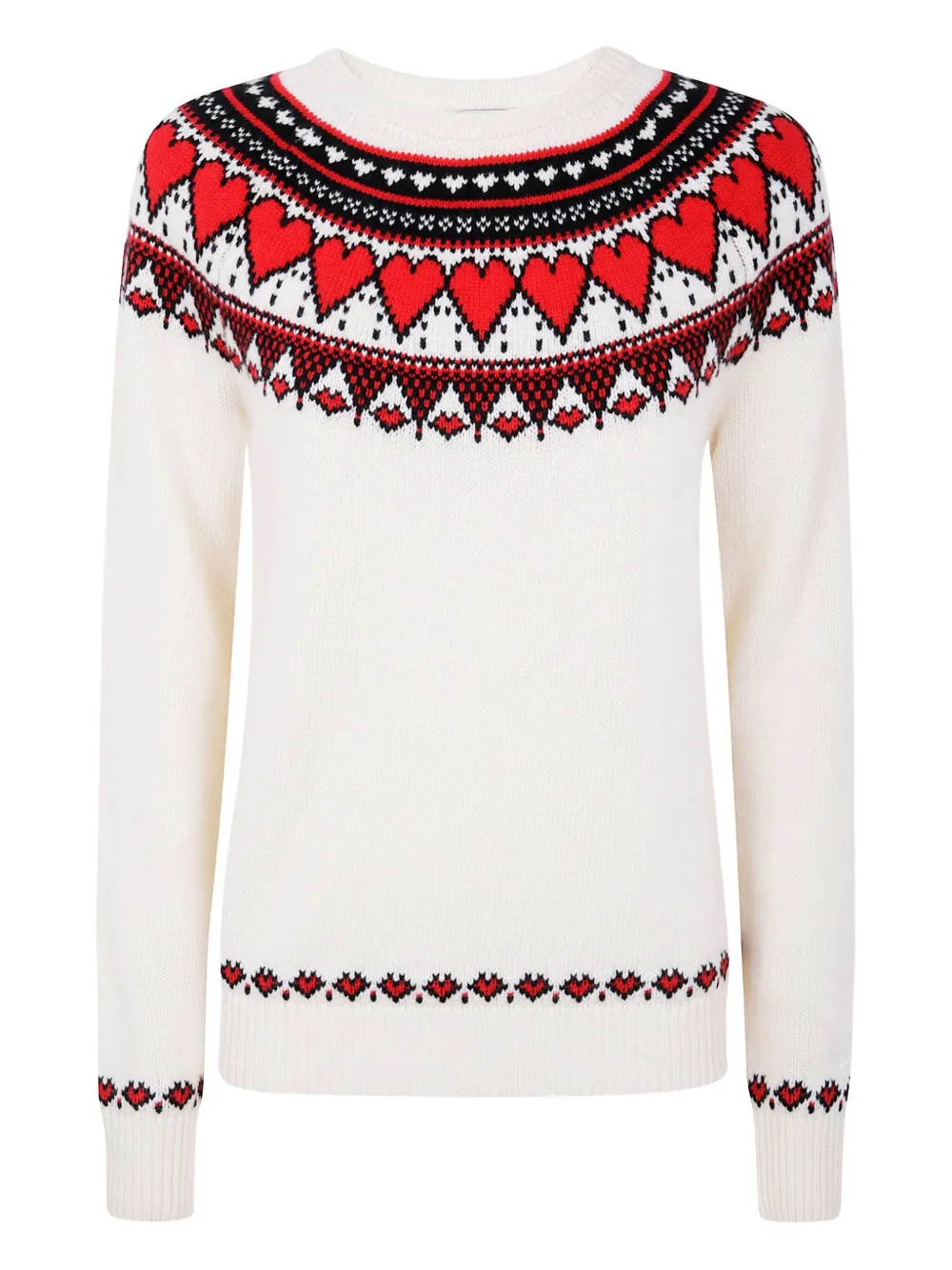 MC2 Saint Barth nordic-style heart print sweater | White | Image 1