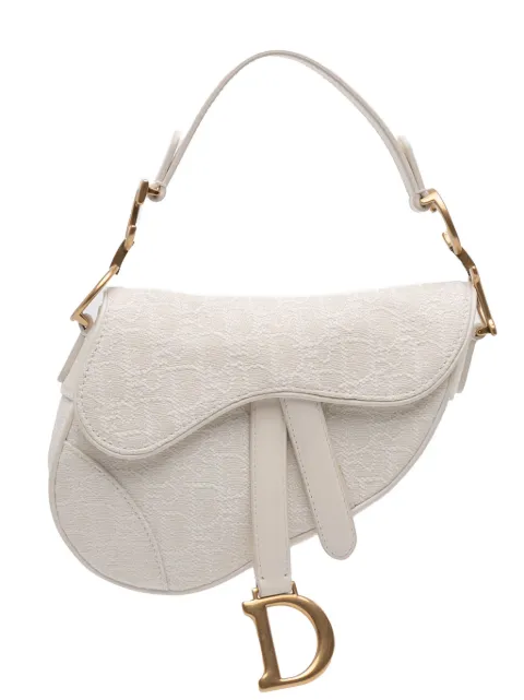 Christian Dior Pre-Owned شنطة 'أوبليك كانفا سادل' صغيرة بحمالة كتف 2020