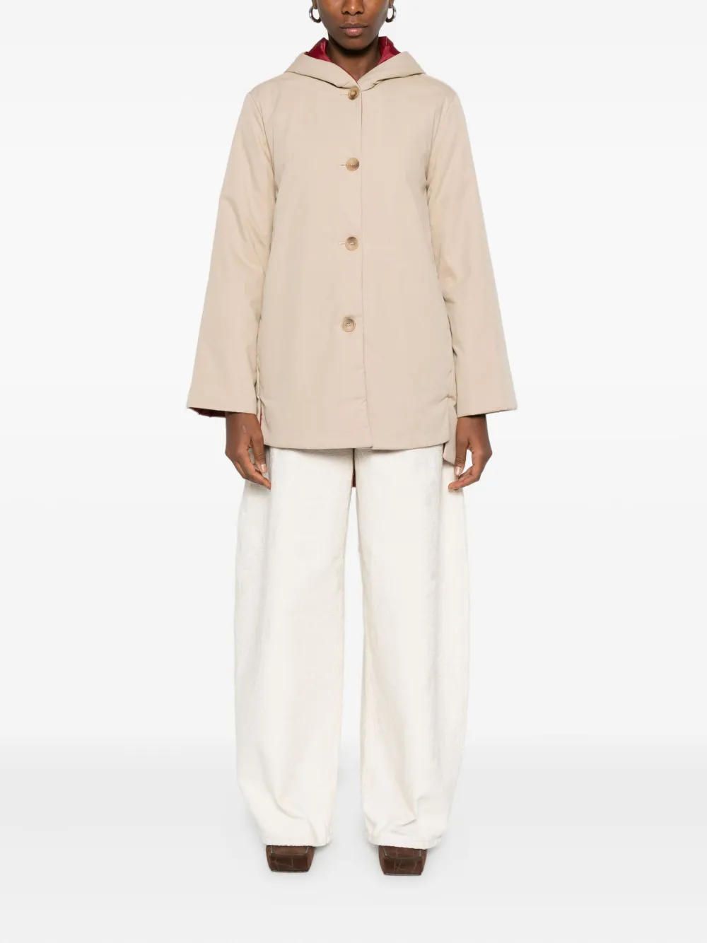 Why Ci hooded reversible coat | Single Breasted Coats | Image 2