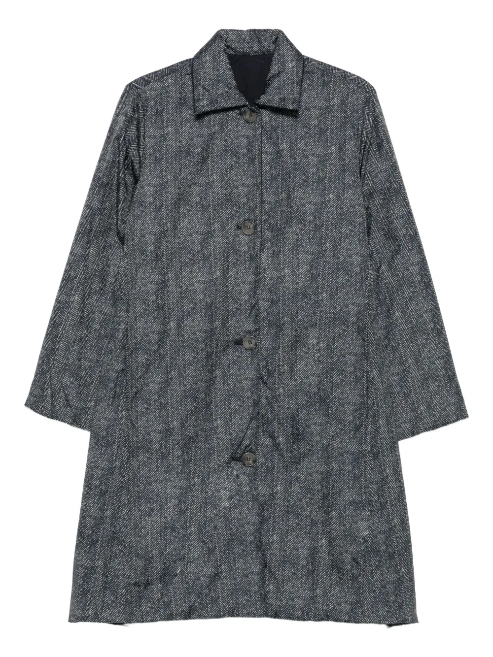Why Ci Herringbone Reversible Coat In Gray