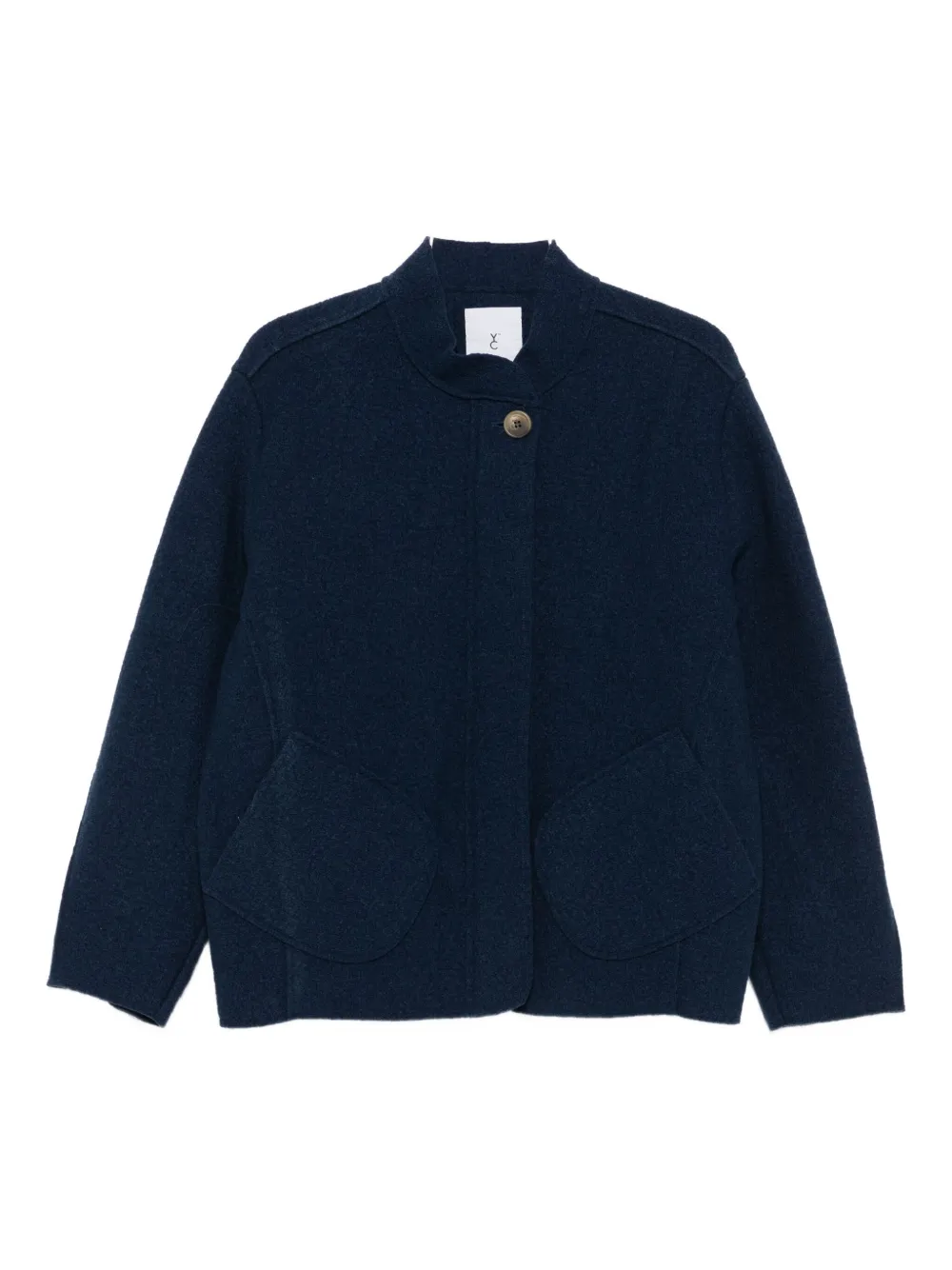 Why Ci Asymmetric Patch-pocket Jacket In Blue