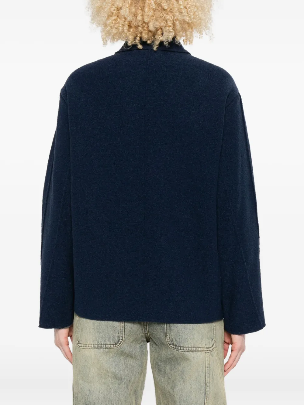 Why Ci Asymmetric Patch-pocket Jacket In Blue