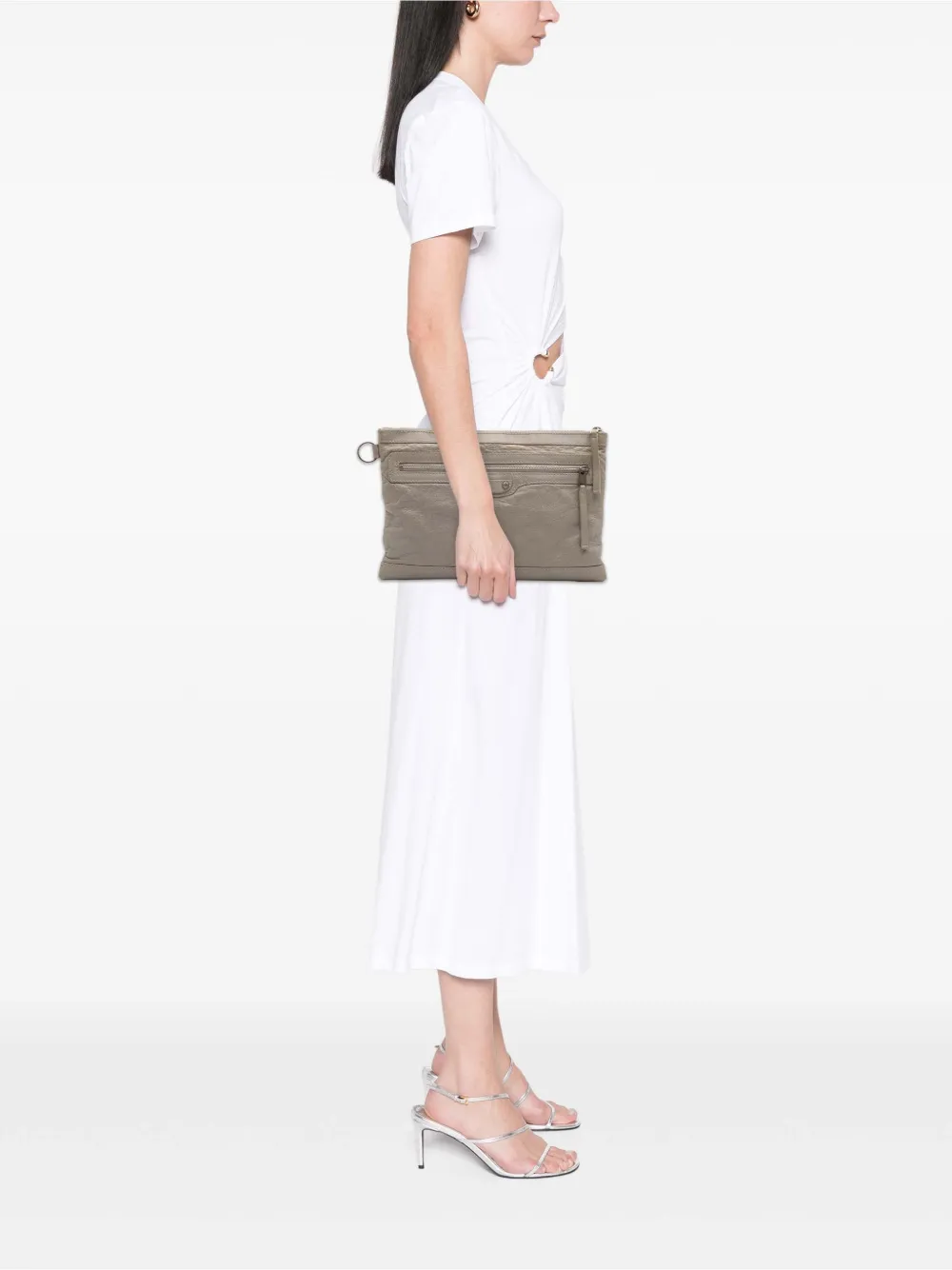 Balenciaga Pre-Owned 2010 Lambskin Motocross Classic Clip M clutch bag | Pre-Owned | Image 2