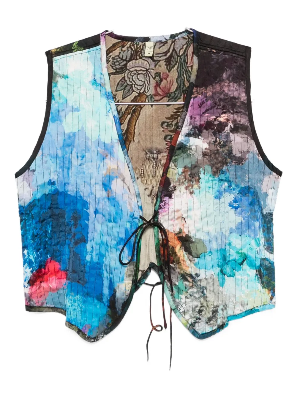 YAVI abstract-print waistcoat | Blue | Image 1