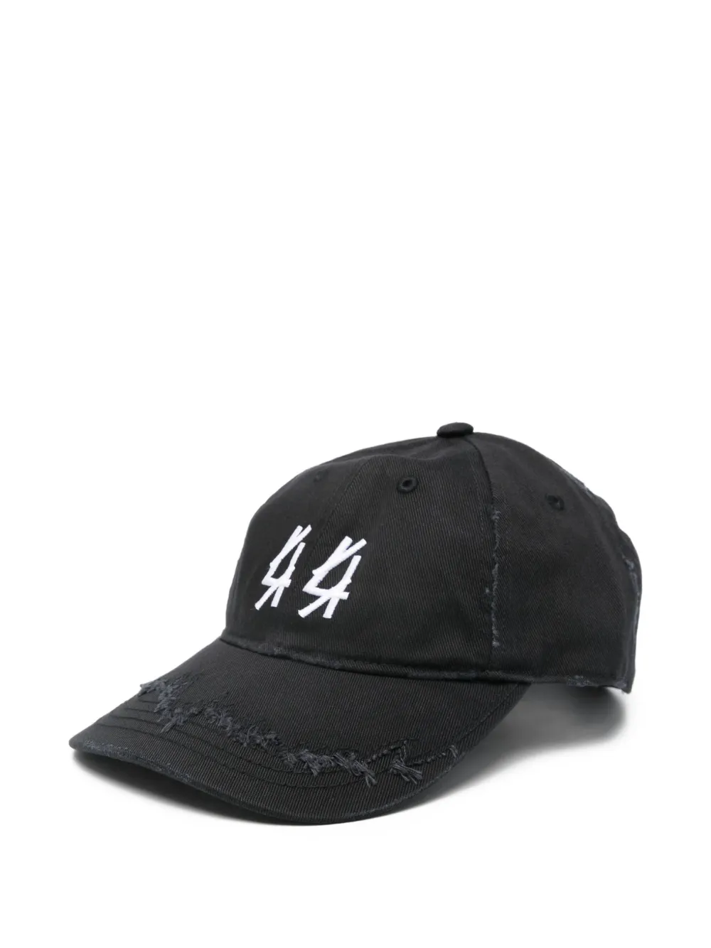 44 LABEL GROUP 44 Distressed Cotton Gabardine Cap | Black | Image 1