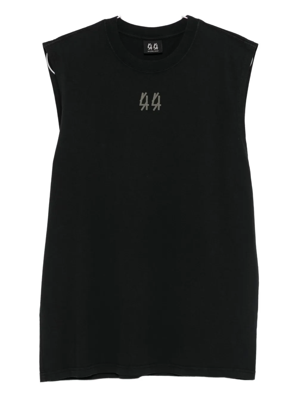 44 Label Group Logo-print Sleeveless Vest In Black