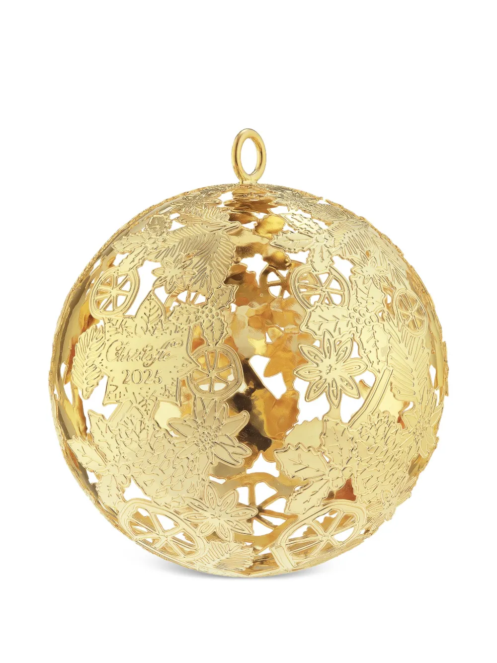 Christofle Bouquet Givré Christmas ツリーオブジェ 7.62cm - ゴールドトーン Christofle Bouquet Givré Christmas ツリーオブジェ 7.62cm - ゴールドトーン