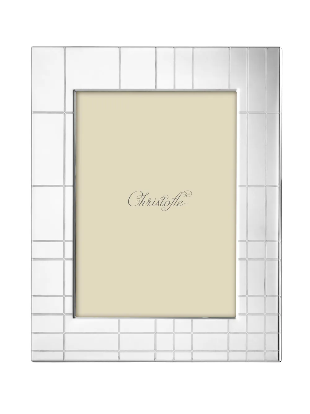 Christofle stainless-steel photo frame (13cm x18cm) | Silver | Image 1