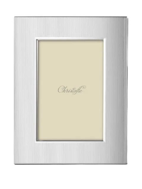 Christofle ribbed stainless steel picture frame