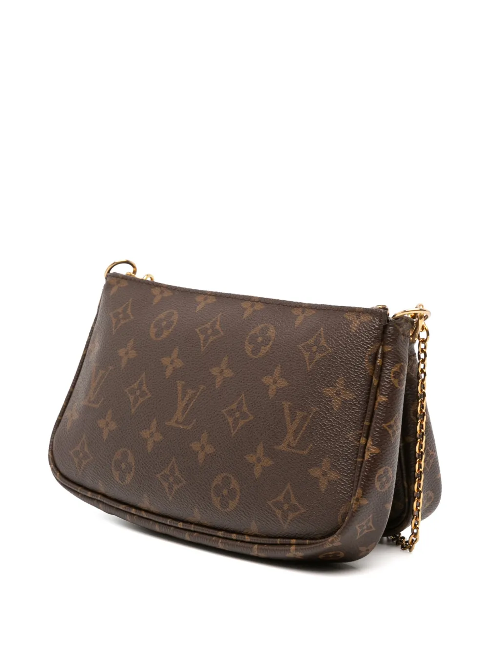 Pre-owned Louis Vuitton 2020 Monogram Multi Pochette Accessoires Satchel In Brown