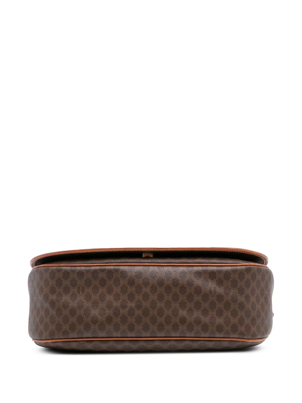 Pre-owned Celine 2011 Macadam Coated Canvas Crossbody Bag In Brown