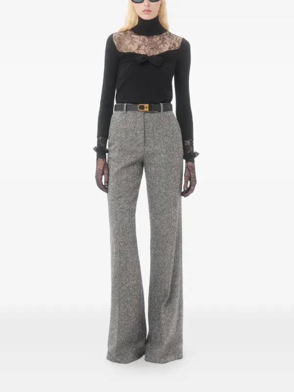 Valentino Garavani レースパネル トップ | ブラック | FARFETCH JP