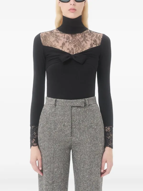 バレンティノ　レーストップ Valentino Garavani レースパネル トップ | ブラック | FARFETCH JP