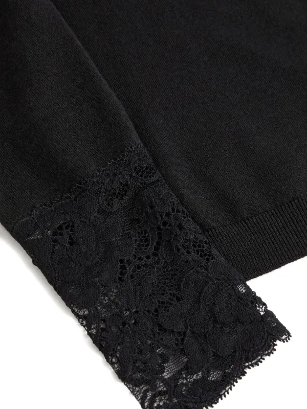Valentino Garavani レースパネル トップ | ブラック | FARFETCH JP