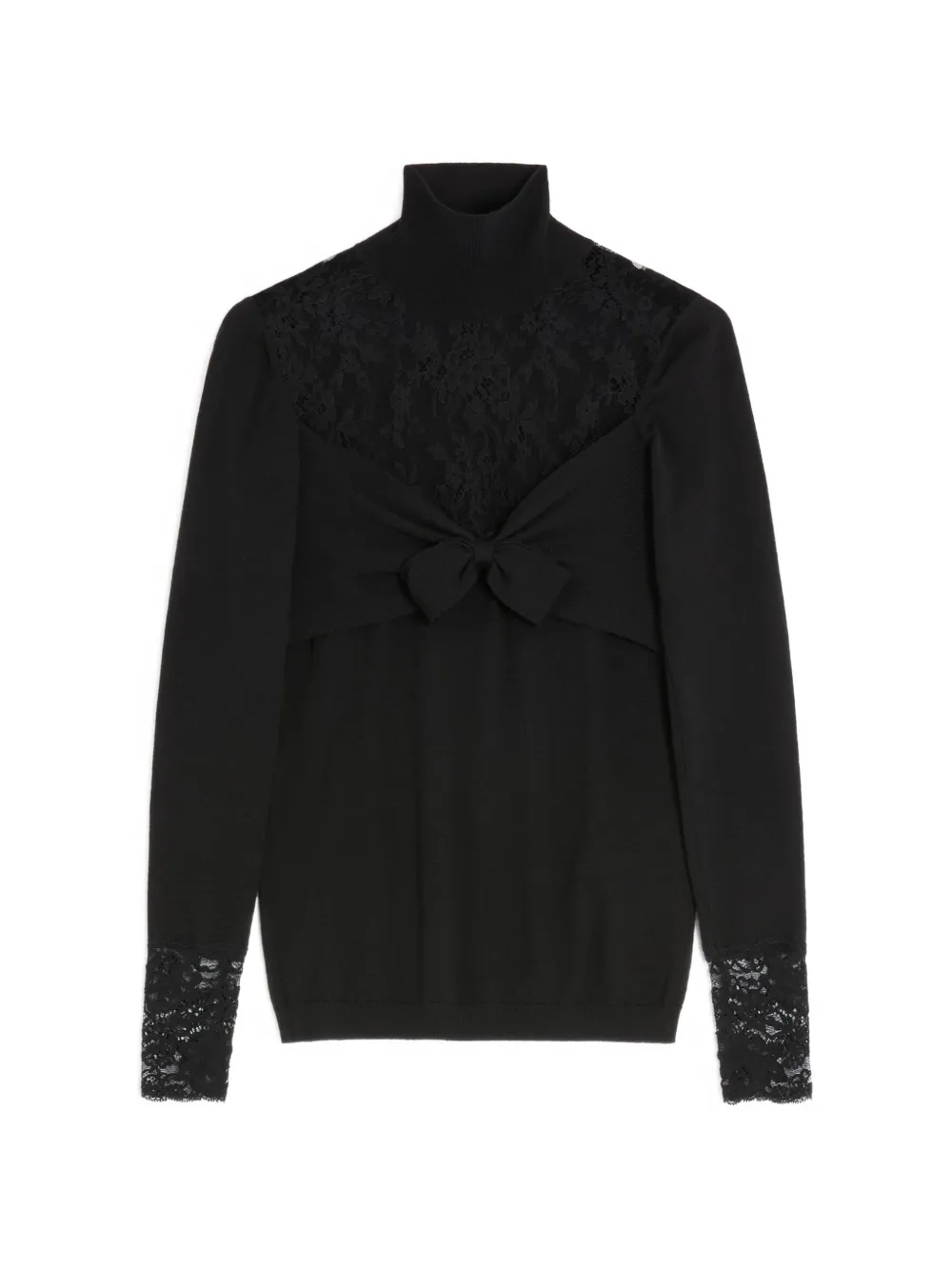 Valentino Garavani lace-panelled top - Schwarz