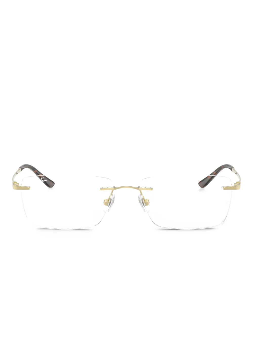 Ray-Ban rimless rectangle-frame glasses | Gold | Image 1