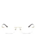 Ray-Ban rimless rectangle-frame glasses - Gold