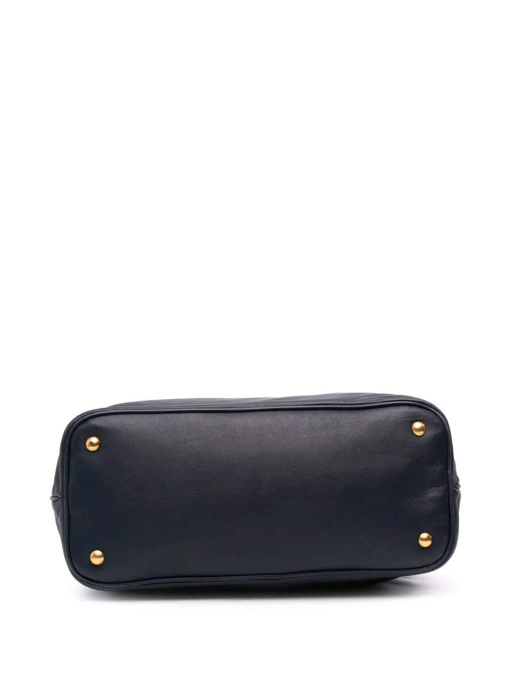 Pre-owned Prada 2013-2025 Soft Calfskin Open Convertible Shopping Tote Satchel In Blue