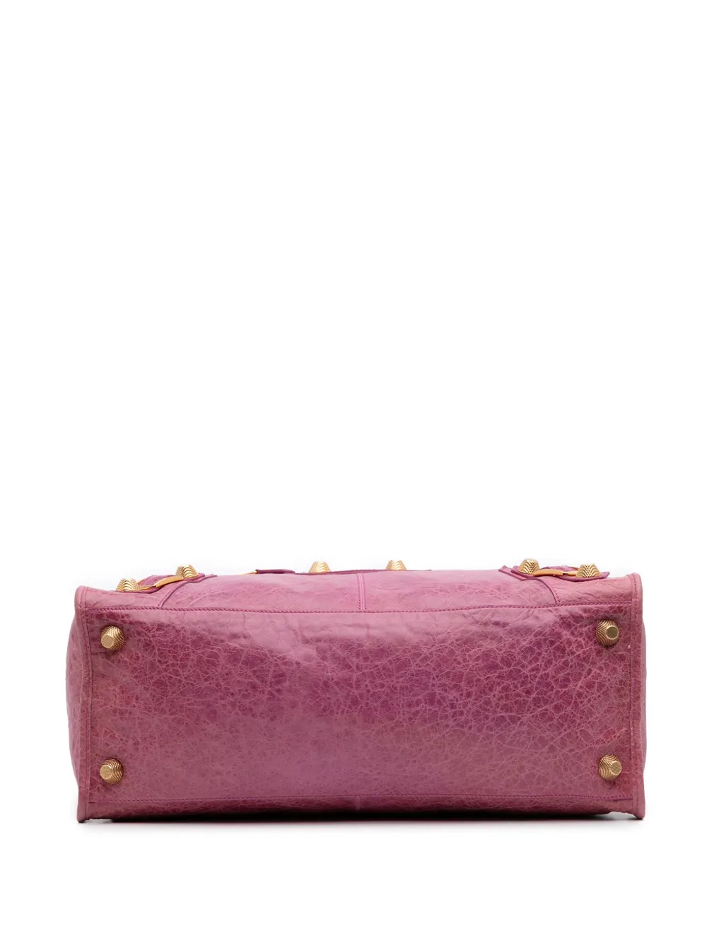 Pre-owned Balenciaga 2007-2012 Lambskin Motocross Giant 21 Work Satchel In Pink