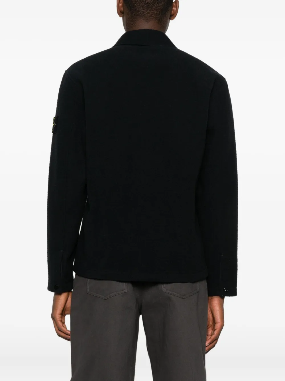 Stone Island Overhemd van scheerwolblend Blauw