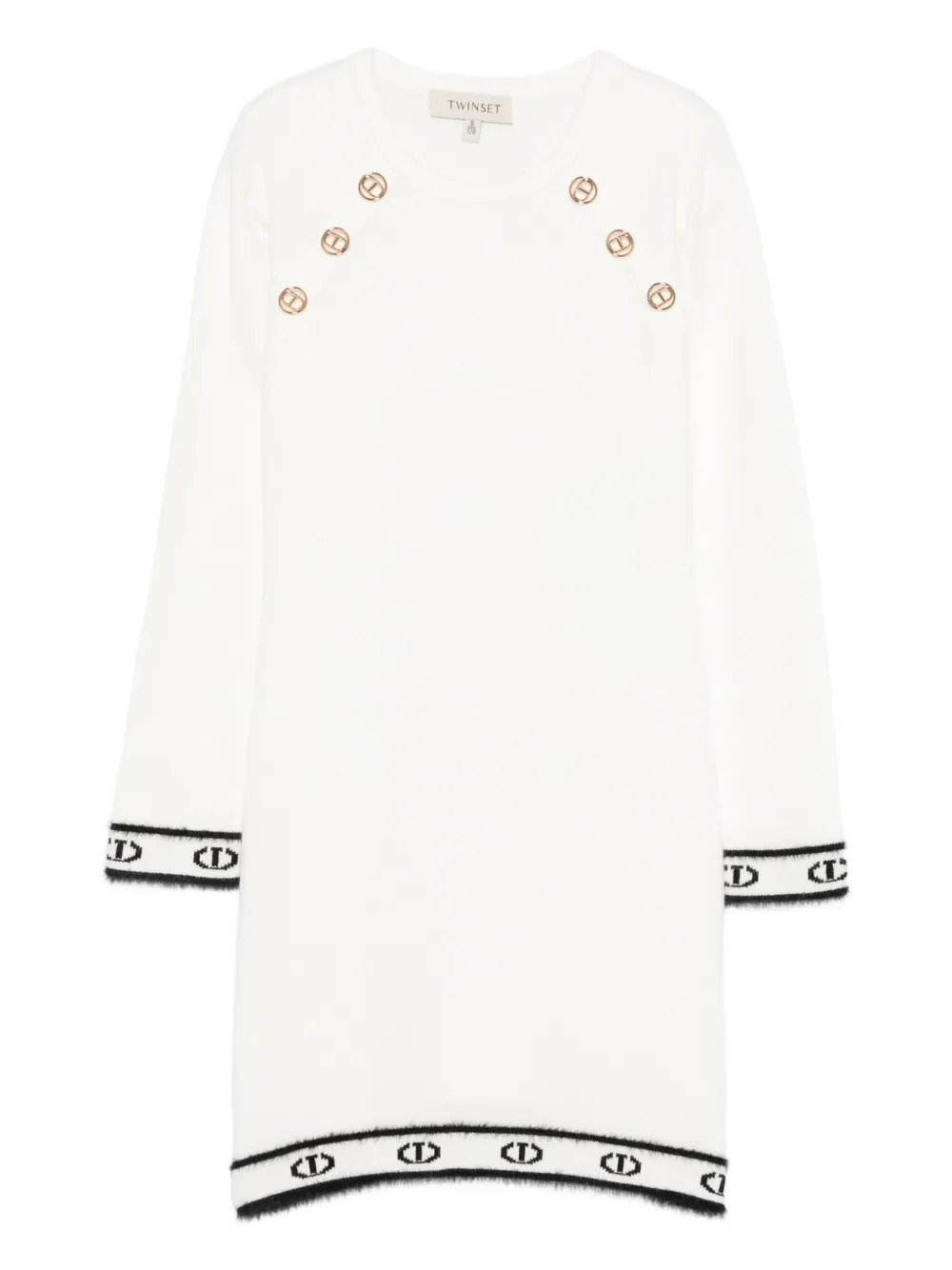 TWINSET Kids logo-trim dress | White | Image 1