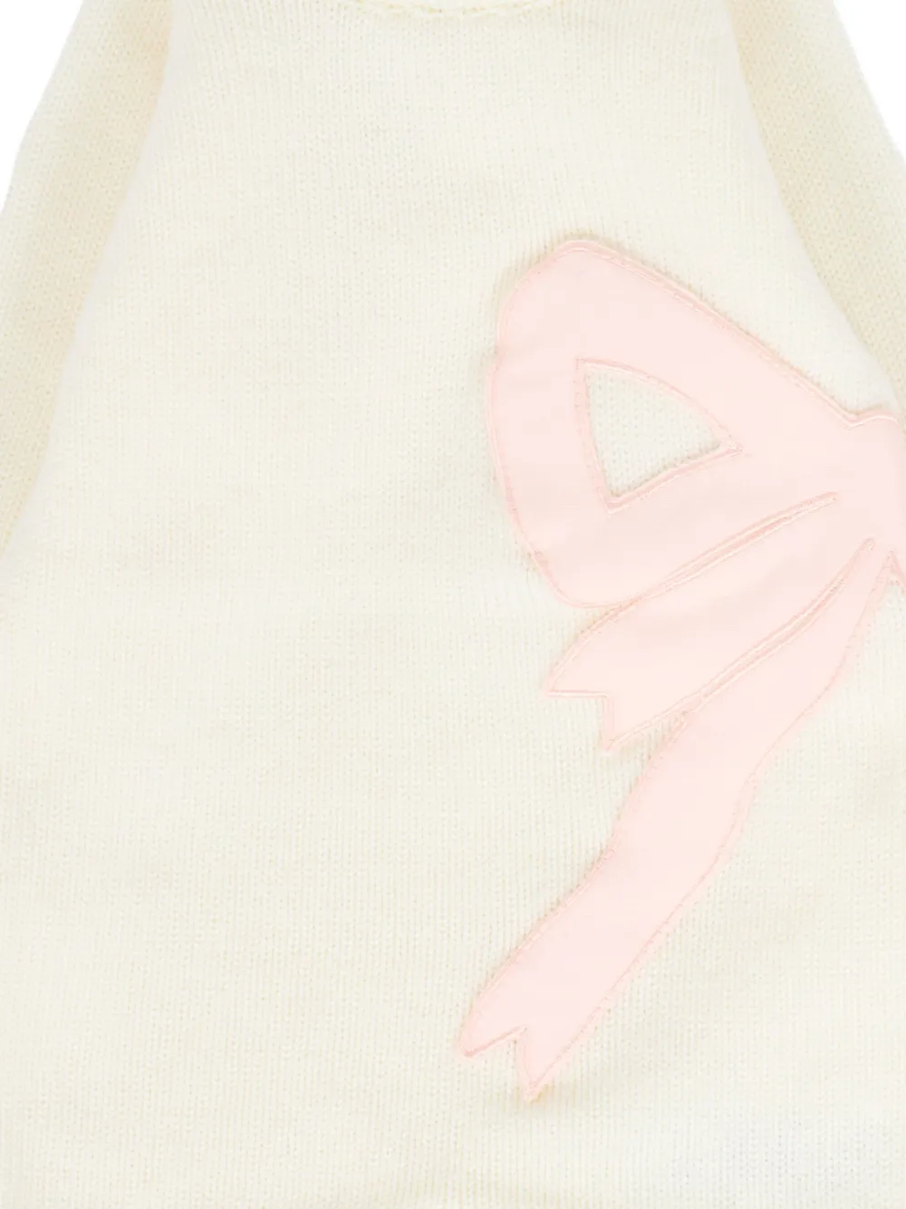 Gensami kids Wollen jumpsuit met strik Wit