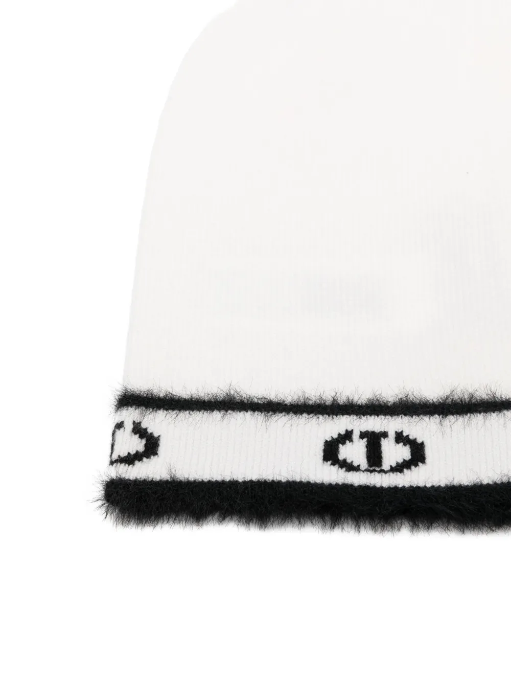 TWINSET Kids Muts met logo afwerking Wit