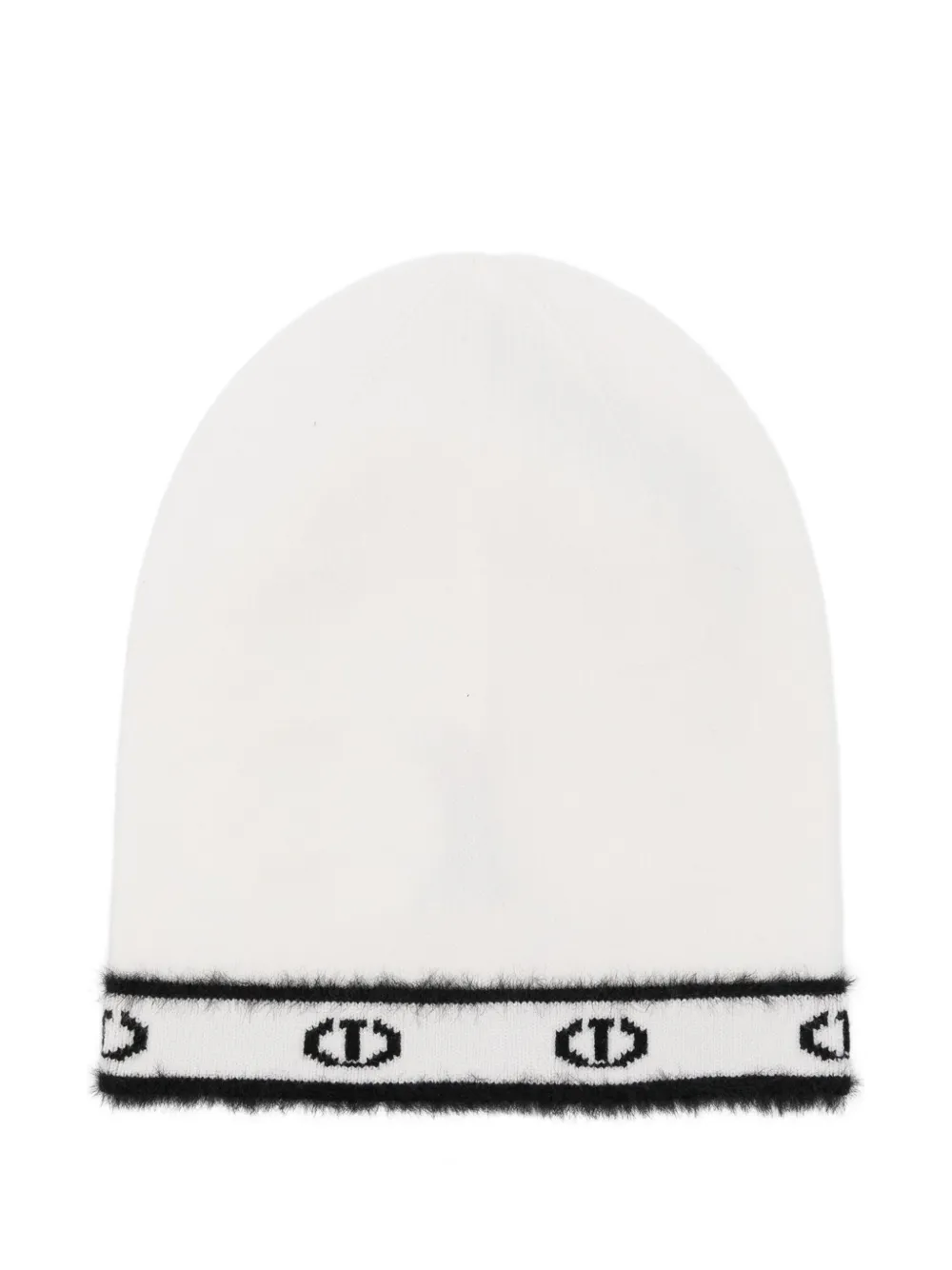 TWINSET Kids logo-trim beanie - Bianco