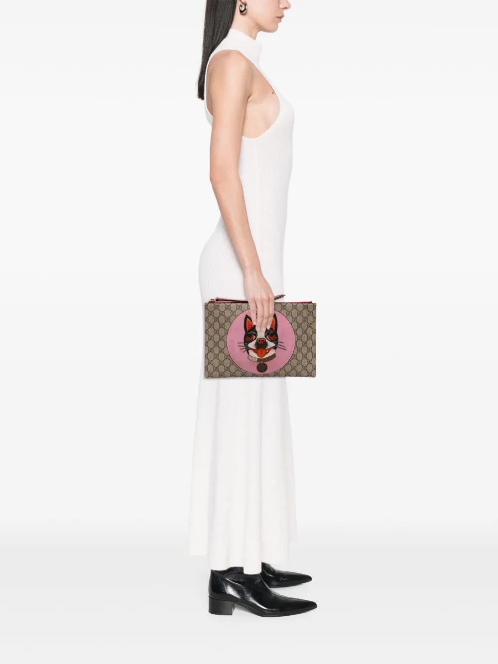 Gucci Pre-Owned 2000-2015 GG Supreme Bosco clutch bag | Pre-Owned | Image 2