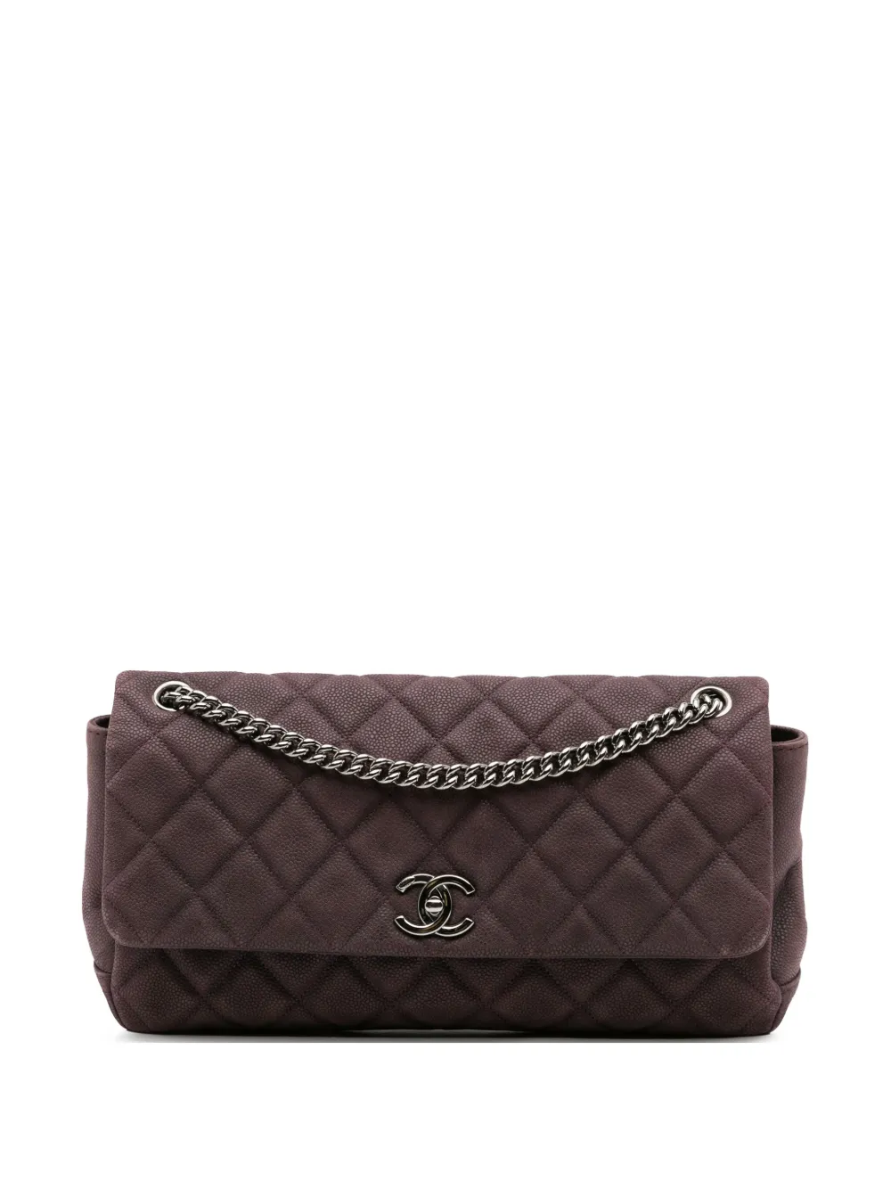 CHANEL Pre-Owned 2012 Quilted Iridescent Caviar Lady Pearly Flap crossbody bag | Purple | Image 1