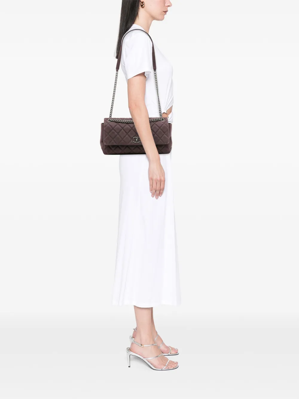 CHANEL Pre-Owned 2012 Quilted Iridescent Caviar Lady Pearly Flap crossbody bag | Pre-Owned | Image 2