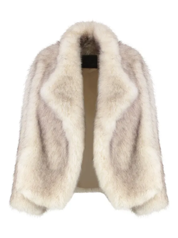 BB Couture Veste En Fourrure Artificielle Tons Neutres FARFETCH TN